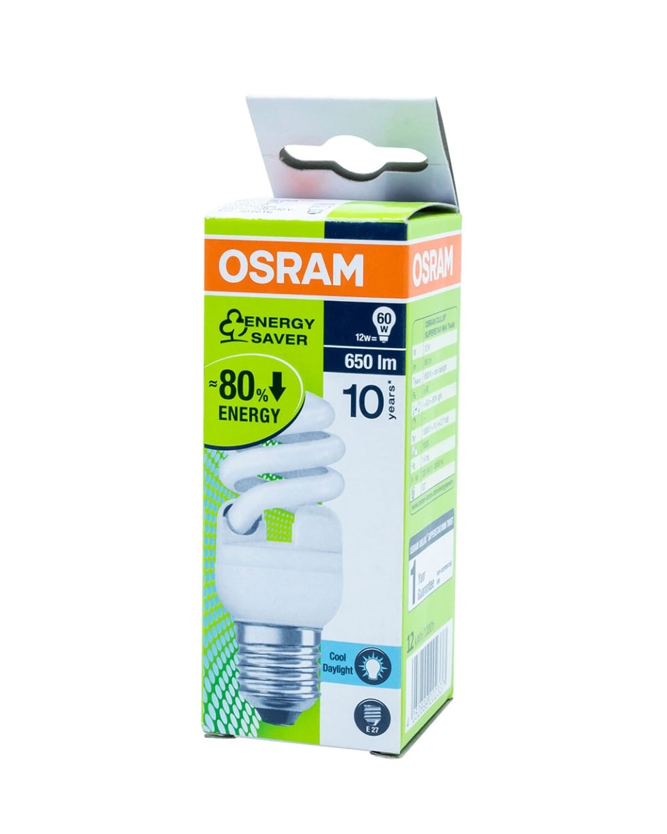 Buy Osram Spiral 12 Watts Day Light ESL Bulb Online | Carrefour UAE