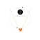 Aiwanto Necklace Gold Neck Chain With Heart Shape Pendant Elegant Necklace Beautiful Gift Womens Girls Necklace(Orange)