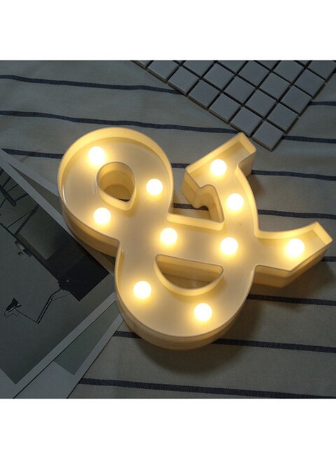 Voberry Alphabet Led Letter Lights Light Up Plastic Letters Standing Hanging A White 22X18X4.5cm