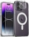 VRS Design Crystal Mixx Magnetic designed for iPhone 14 Pro MAX case cover compatible with MagSafe with Tempered Glass Screen Protector and Camera Lens Protector - Clear