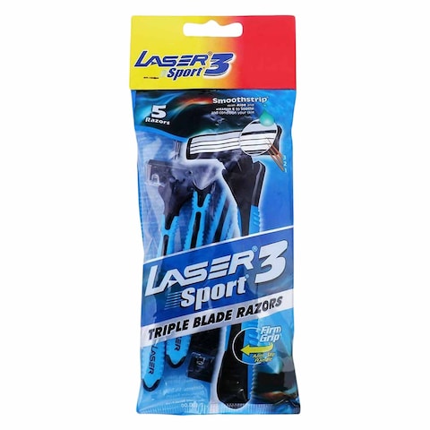 Laser Sport 3 Shaving Razor 5 Pieces