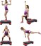 Adjustable Workout Aerobic Stepper Step Platform Trainer, Exercise Equipment for Women at Home