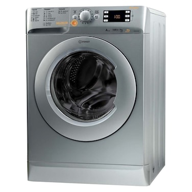 Indesit Front Loading Washing Machine With Dryer - 9 KG - Silver - XWDE961480X