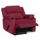 إن هاوس كرسي استرخاء سينمائي ثابت منجد بالمخمل مع حامل أكواب - برغندي - ليزي تروي
