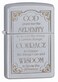 28458 205 Serenity Prayer Satin Chrome Windproof Lighter