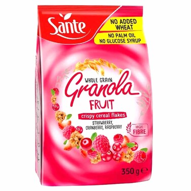 Sante Granola Fruit Strawberry Cranberry &amp; Raspberry Cereal Packet - 50 grams