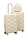 Morano Hard-Side Travel Back Luggage Trolley Set, 4 Pcs - Beige