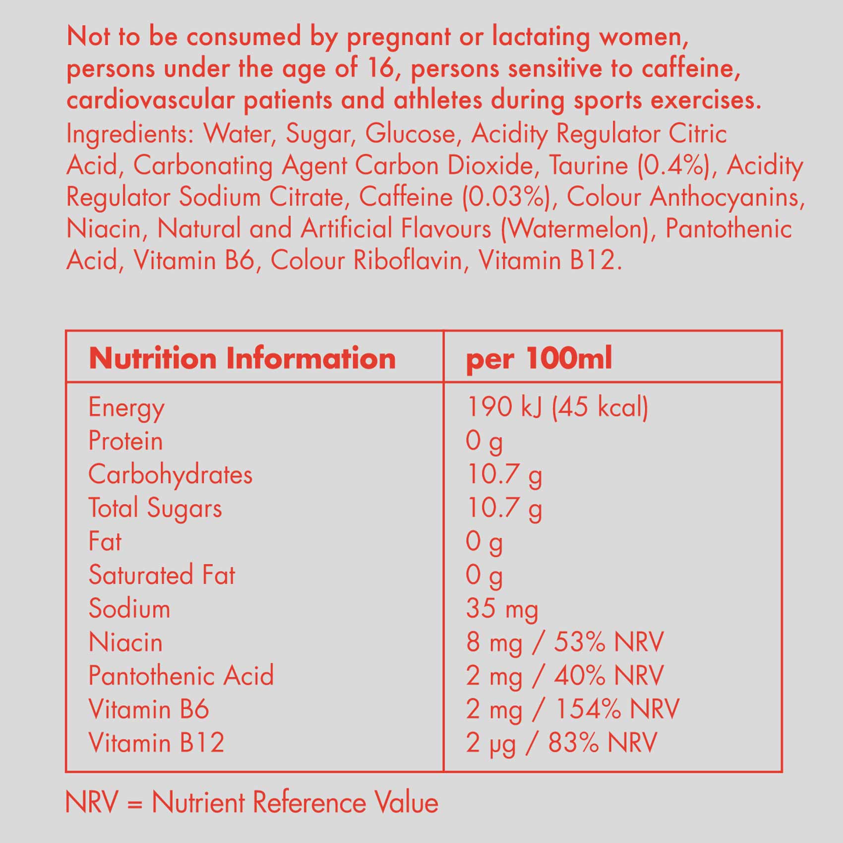 Red Bull Energy Drink, Watermelon, 250 ml product thumbnail 4