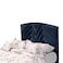 In House Oslo Velvet Bed Frame - Single - 200x100 cm - Dark Blue