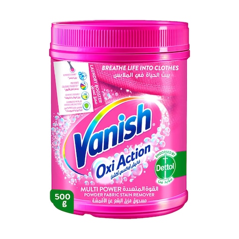 Vanish Oxi Action Powder Fabric Stain Remover Pink 500g