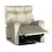 In House Velvet Rocking &amp; Rotating Recliner Chair - Light Beige - AB011