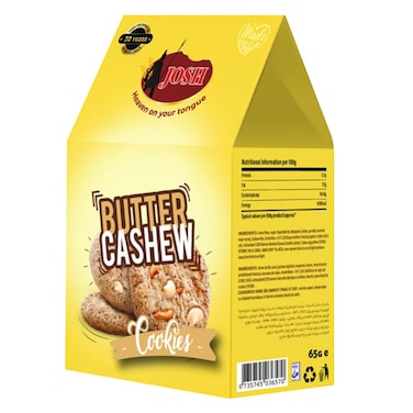 Josh Butter Cashew Cookies 65g