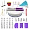 Generic-106Pcs Cake Decorating Supplies Kit Baking Fondant Tool Set Turntable Piping Bag Tip Pen Spatula DIY Cake Cupcake Decorating Icing Tool Set