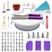 Generic-106Pcs Cake Decorating Supplies Kit Baking Fondant Tool Set Turntable Piping Bag Tip Pen Spatula DIY Cake Cupcake Decorating Icing Tool Set