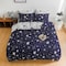 Single size 4 pieces Reversible Navy Blue Sky Stars Fall Design, Duvet cover without filler.
