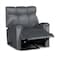 In House Velvet Rocking &amp; Rotating Recliner Chair - Grey - AB011