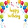 Italo Happy Birthday Air Filled Balloon HB-209 Golden
