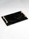 Lowha Decorative Acrylic Serving Tray With Gold Metal Handles And Dark Marble Design 20x30 cm