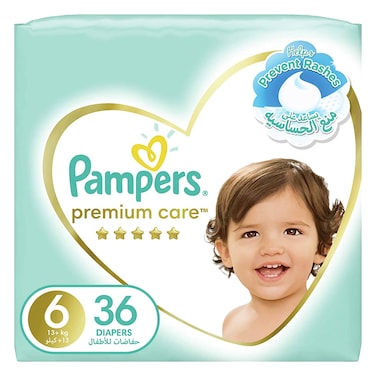 Pampers Premium Care Diapers Mega Pack Extra Large Size 6 36 Count 13+ KG