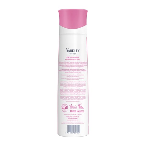 Yardley London English Rose Refreshing Body Spray Clear 150ml