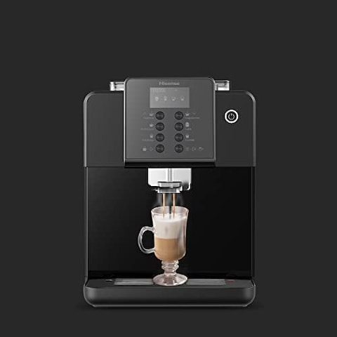 Hisense Espresso Coffee Machine Fully Automatic UAE Version HAUCMBK1S3, Standbay Power 1W, Bean Container Capacity 250g