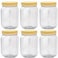 Lavish Clear Plastic Jar Container With Lid 500ml- 6 Units