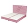 In House Granada Velvet Bed Frame - Queen - 200x150 cm - Light Pink