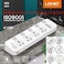 LDNIO SC4408 Four Independent Switch Sockets Household Plug Power Board Power Board Surge Protector Plug Adapter Popular Socket 4USB