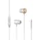 Promate In-Ear Wired Headphones, Premium Metallic Hi-Fi Stereo Wired Earphone with Built-in Mic, Comfortable Secure Fit Earbuds, 1.2m Tangle-Free Cord and One-Button Control, Ingot Gold