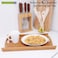 Royalford Rf9680 Bamboo Tray - Serving Platters/Breakfast Tray - Lightweight, Eco-Friendly &amp; Durable - Perfect For Bed Breakfast Tea Serving Tray - Multi-Functional (37X25.5X4.8 cm)