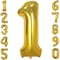 Changzhong - (Number 1, Gold) - 100Cm Big Number Balloons Gold Mylar Foil Large Number 1 Giant Helium Balloon Birthday Party Decoration