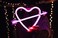 Cupid Love Neon Heart LED Sign Pink 29x18cm