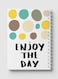 Lowha Spiral Notebook With 60 Sheets And Hard Paper Covers With Enjoy The Day Doodle Circles Design, For Jotting Notes And Reminders, For Work, University, School