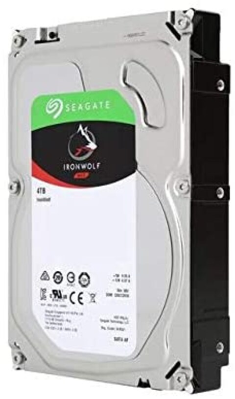 Seagate 4TB IronWolf NAS Internal Hard Drive SATA 6Gb/s 256MB Cache 3.5&quot; for NAS Servers, Personal Cloud Storage - ST4000VN008
