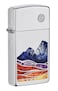 Zippo 49412 Slim Landscape Design High Polish Chrome Windproof Lighter