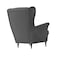 In House Chair King Velvet With Two Wings - Dark Gray - E3
