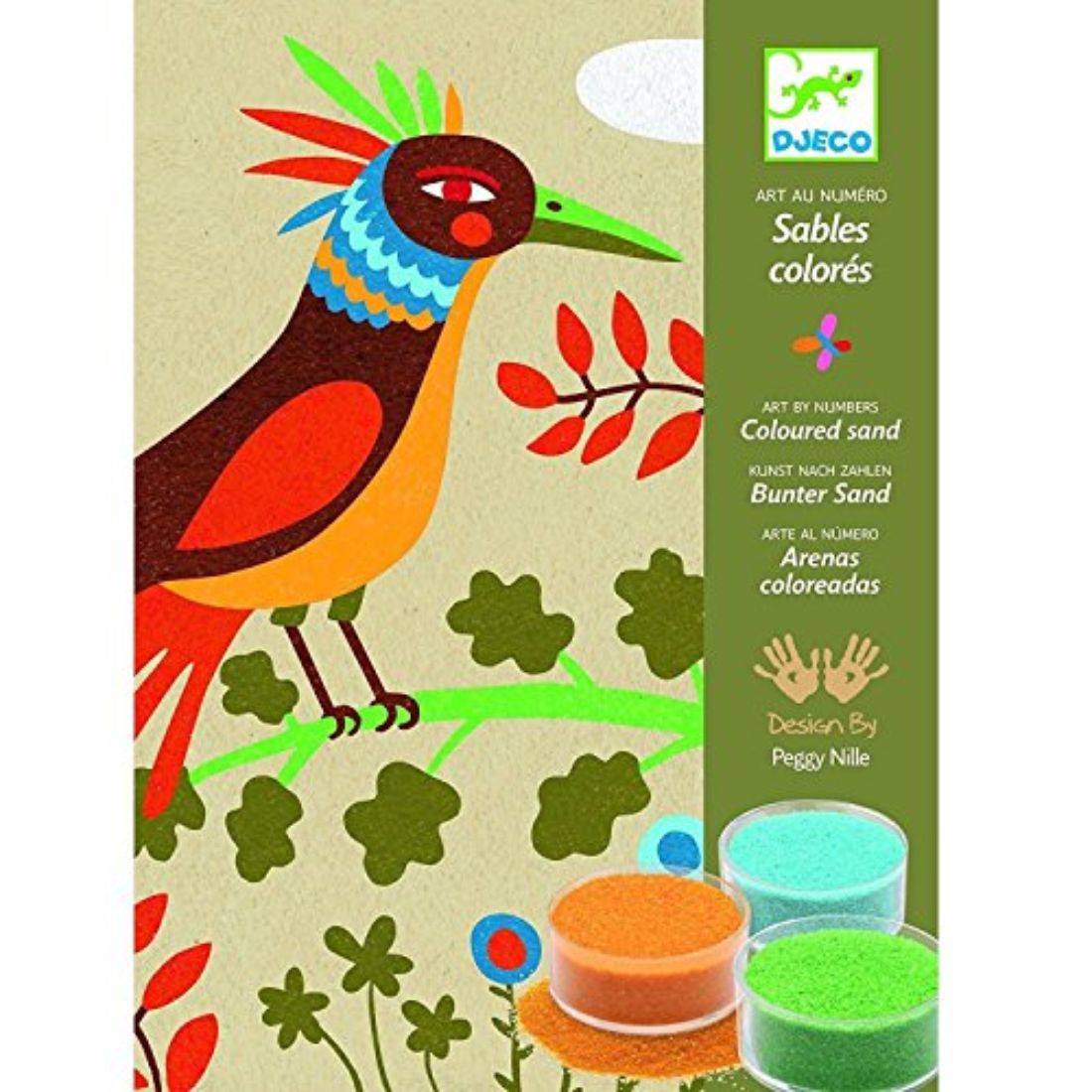 Djeco Colored Sand Art Kit, Birds Of Paradise