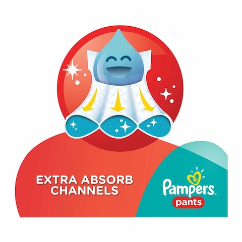 Pampers Baby Pants Diapers, 6 Extra Large, 16+ kg - 48 Diapers