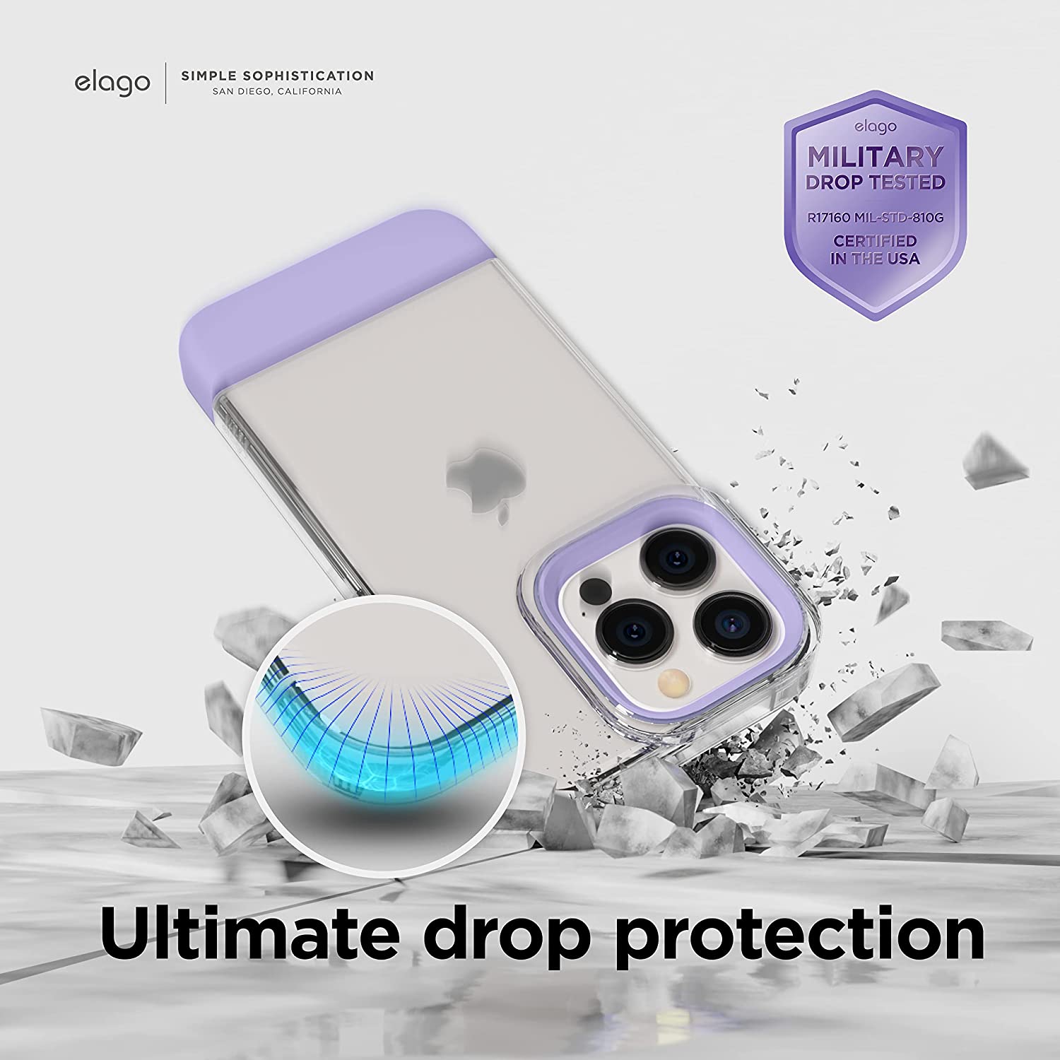 Elago Glide for iPhone 14 Pro MAX case cover - Purple