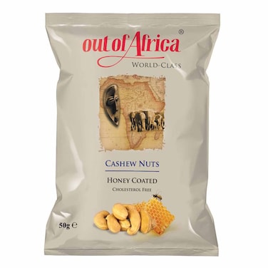 Out Of Africa Honey Coated Cashew Nuts 50g