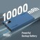 بنك طاقة ذكي مدمج للشحن بقدرة 10000 مللي أمبير في الساعة مع مخرج USB-A وUSB-C مزدوج
