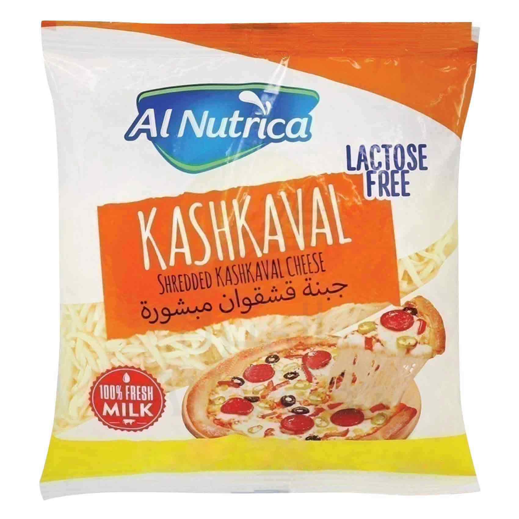 Al Nutrica Lactose Free Kashkaval Shredded Cheese 500g