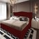 In House Taj Mahal Linen Bed Frame - Queen - 200x150cm - Burgundy