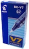 Pilot V7 Hi-Tecpoint Rollerball Pen, 0.7mm Tip - Blue, Box Of 12