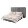 In House Geneva Velvet Bed Frame - King - 200x200 cm - Gray