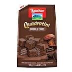 Buy Loacker Quadratini Double Choc Cocoa And Chocolate Cream Filled Cocoa Wafer Cubes 125g in Saudi Arabia