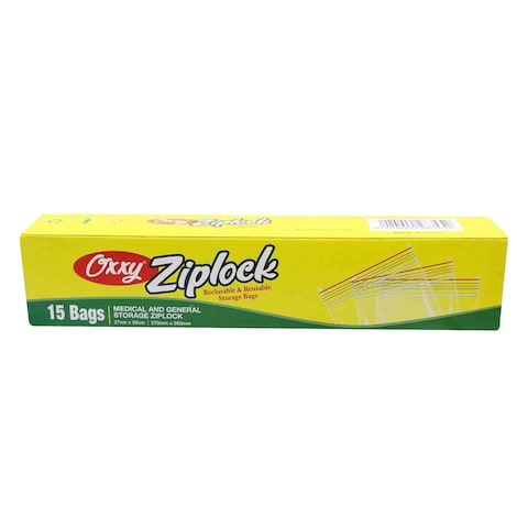 Oxxy Ziplock Freezer Bag Large 15 Count