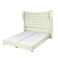 In House Lisbon Velvet Bed Frame - Single - 200x120 cm - Ivory