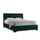In House Lombardia Velvet Bed Frame - Single - 200x100 cm - Dark Green