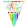 Unique Rainbow Birthday Flag Banner- 12 Feet Size- Multicolour
